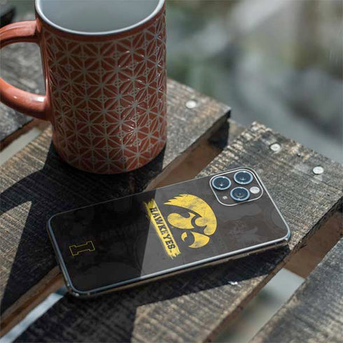 University of Iowa Hawkeyes Distressed Logo iPhone 11 Pro Skin